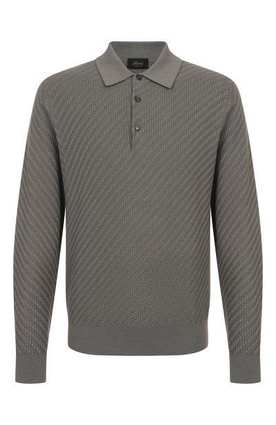 Мужская поло из хлопка и шелка BRIONI, арт. UMR10L-PAK22