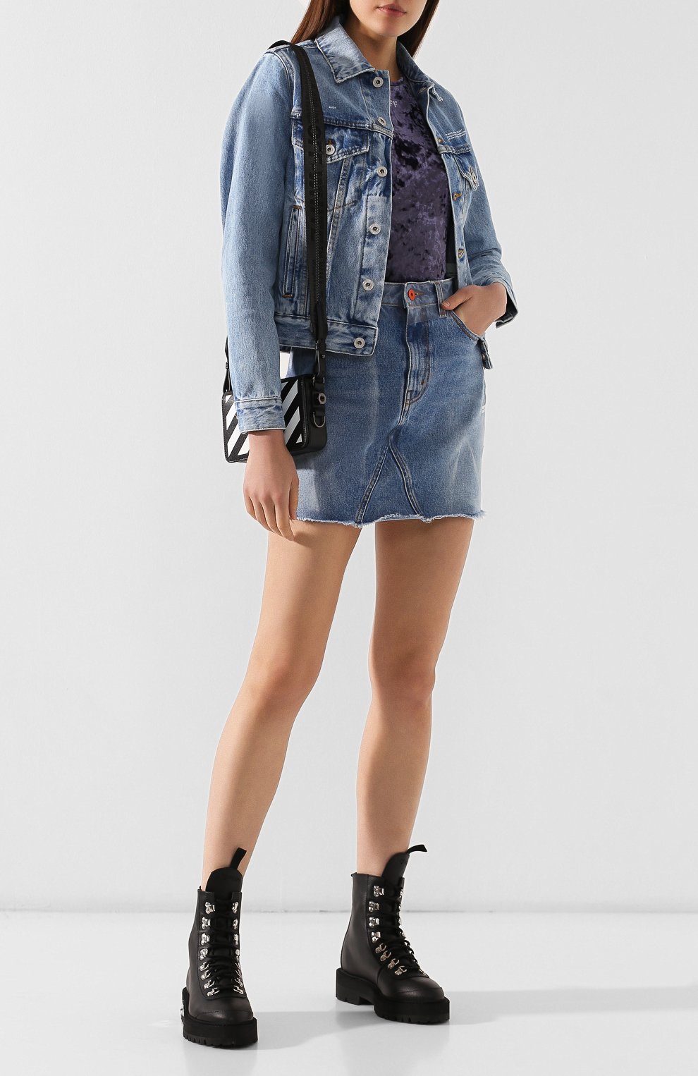 Джинсовая куртка OFF-WHITE, арт. 0WYE012E197730778700, фото 2