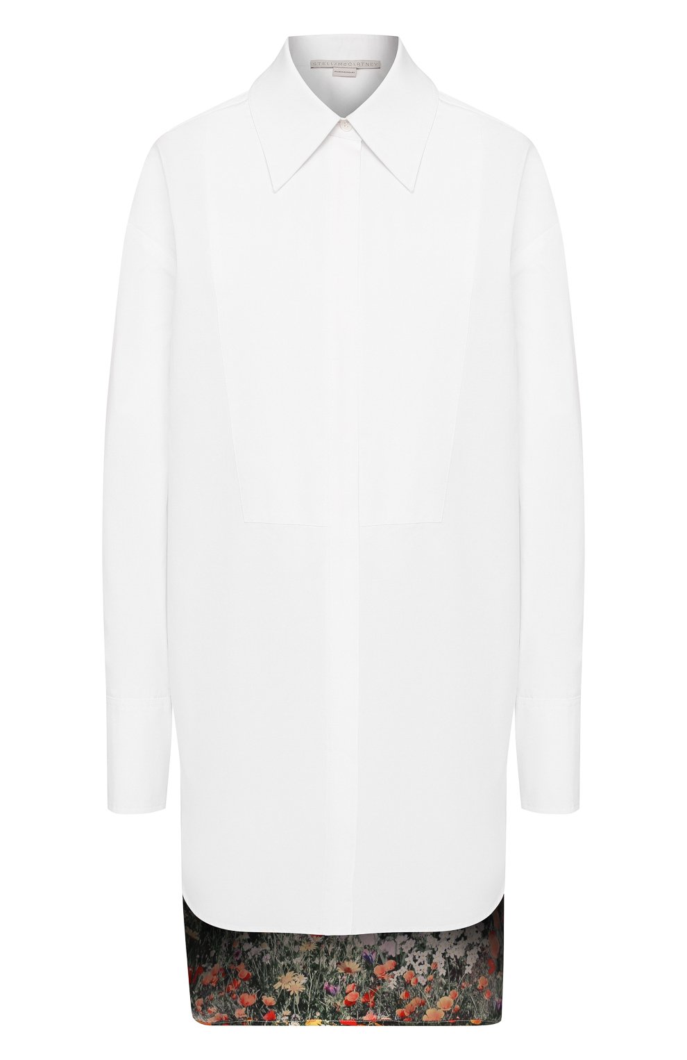 Хлопковая рубашка STELLA MCCARTNEY белого цвета по цене 79950 руб., арт. 601191/SMA90, фото 1 Хлопковая рубашка STELLA MCCARTNEY, арт. 601191/SMA90, фото 1