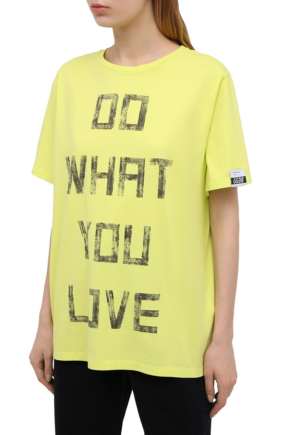 Хлопковая футболка GOLDEN GOOSE DELUXE BRAND желтого цвета по цене 12050 руб., арт. GWP00805.P000284, фото 3 Хлопковая футболка GOLDEN GOOSE DELUXE BRAND, арт. GWP00805.P000284, фото 3