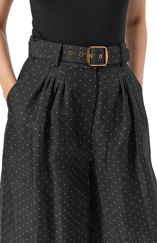 Брюки изо льна и шелка Zimmermann 5526PF253 Чёрный  5526PF253 Фото 5