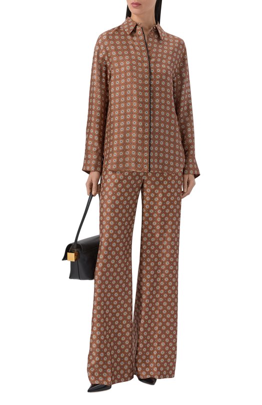 Шелковая рубашка Dorothee Schumacher 349216 Коричневый  349216 Фото 2