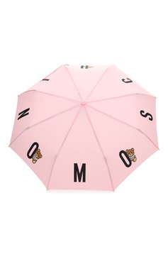 Женский складной зонт MOSCHINO розового цвета, арт. 8068-0PENCL0SE | Фото 1 (Материал: Металл, Текстиль, Синтетический материал; Нос: Не проставлено; Материал сплава: Проставлено)