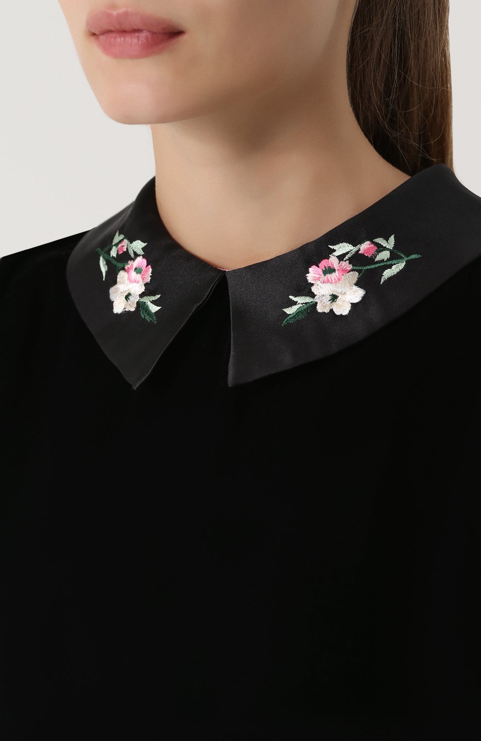 Бархатное мини-платье с декорированным воротником BLUGIRL, арт. 4406, фото 5