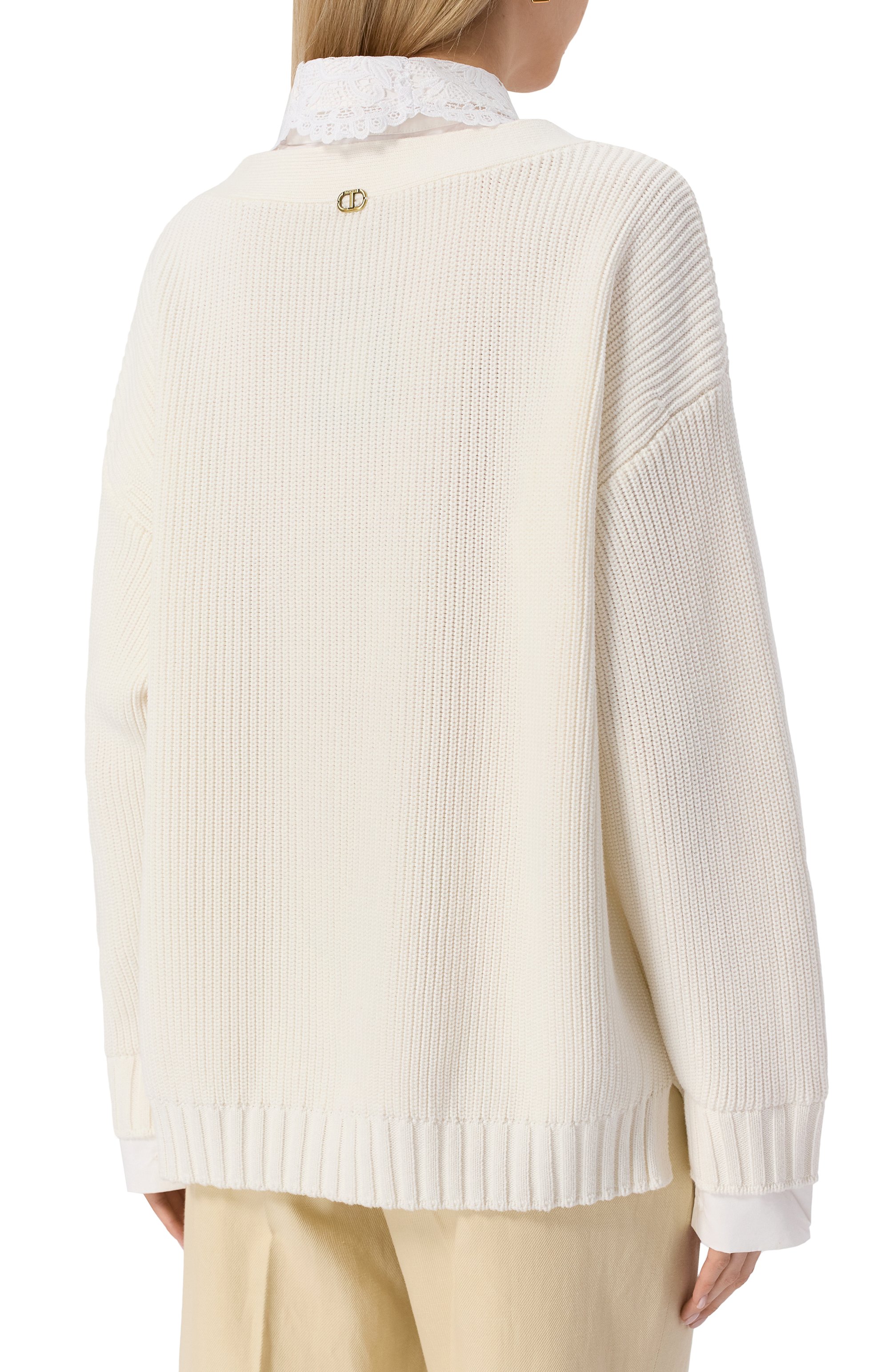 Хлопковый пуловер TWINSET, арт. 251TP3390, фото 4