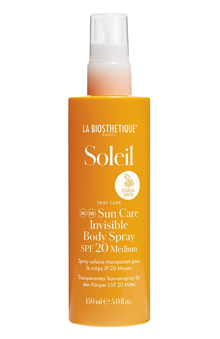Прозрачный солнцезащитный спрей для тела spf 20 (150ml) LA BIOSTHETIQUE бесцветного цвета, арт. 2842 | Фото 1 (SPF фильтр: Низкий (5-20); Региональные ограничения белый список (Axapta Mercury): Не проставлено; Тип продукта: Мисты / Спреи; Нос: Не проставлено; Назначение: Для тела; Косметика кросс-кт: Уход М, Уход У)