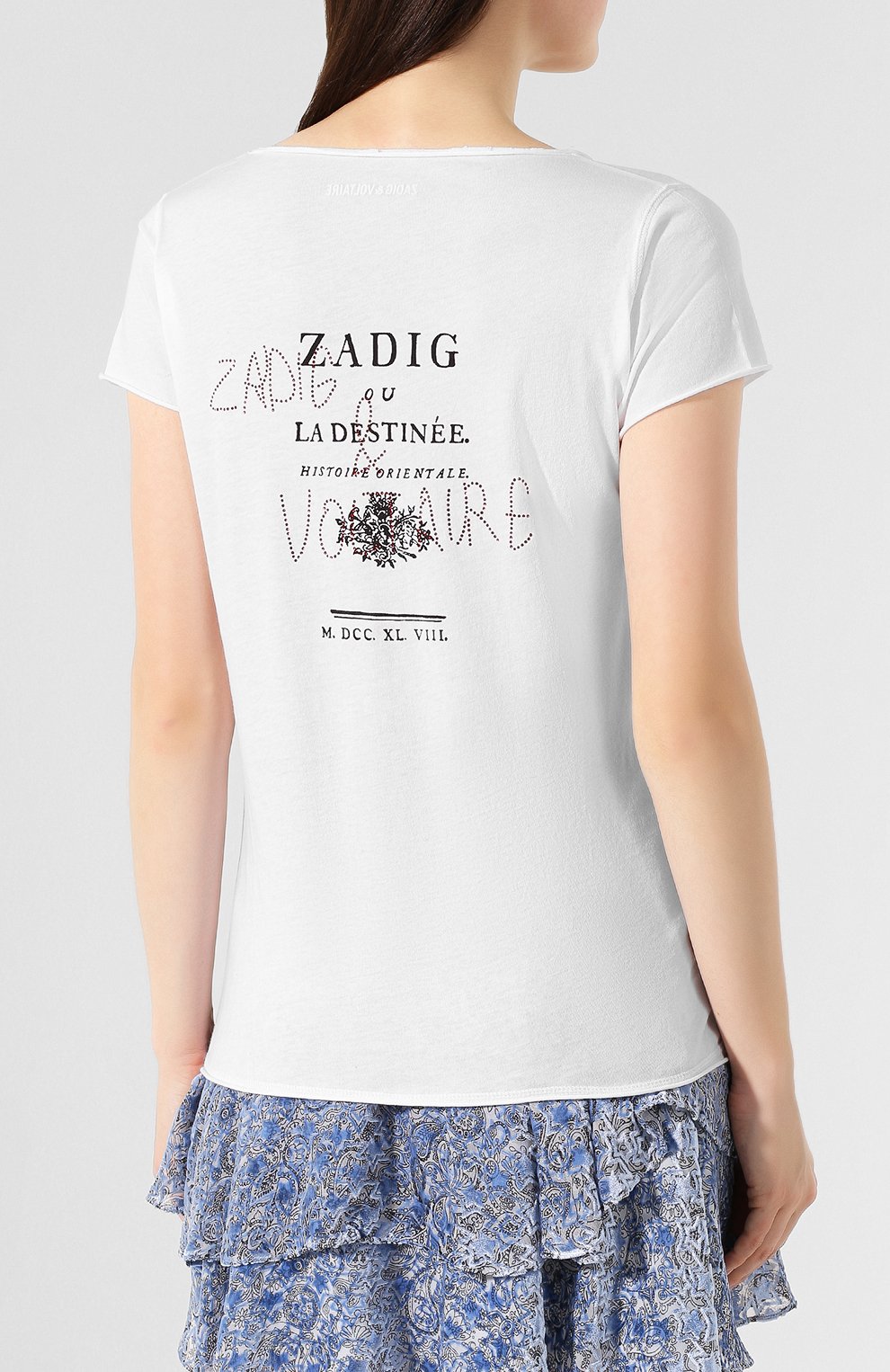 Хлопковая футболка ZADIG AND VOLTAIRE, арт. SJTS7401F, фото 4