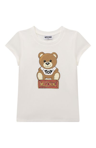 Хлопковая футболка MOSCHINO, арт. HDM055/LBA11/4A-8A