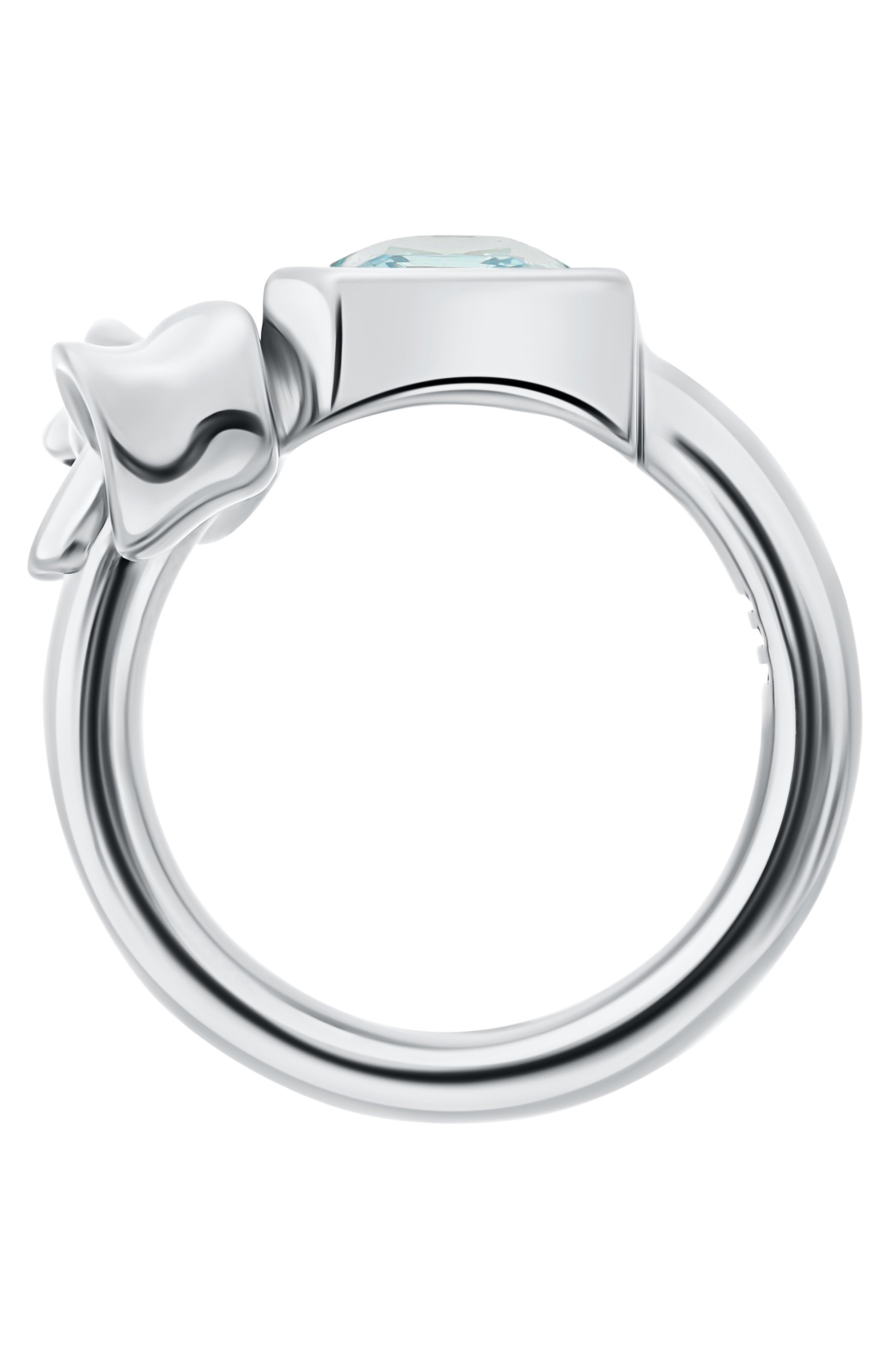 Кольцо с бантом и топазом MOONKA голубого цвета по цене 29000 руб., арт. BW-925SL-RG00-TPZ, фото 4 Кольцо с бантом и топазом MOONKA, арт. BW-925SL-RG00-TPZ, фото 4