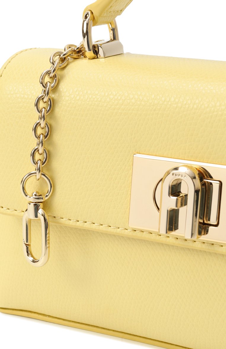Женская сумка furla 1927 mini FURLA желтого цвета, арт. WE00423/ARE000 | Фото 3 (Материал: Натуральная кожа; Размер: mini; Ремень/цепочка: На ремешке)