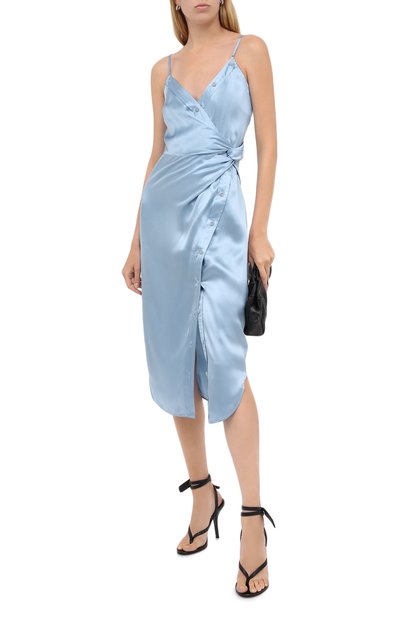 Атласное платье ALEXANDERWANG.T голубого цвета по цене 63900 руб., арт. 4WC2206083, фото 2 Атласное платье ALEXANDERWANG.T, арт. 4WC2206083, фото 2