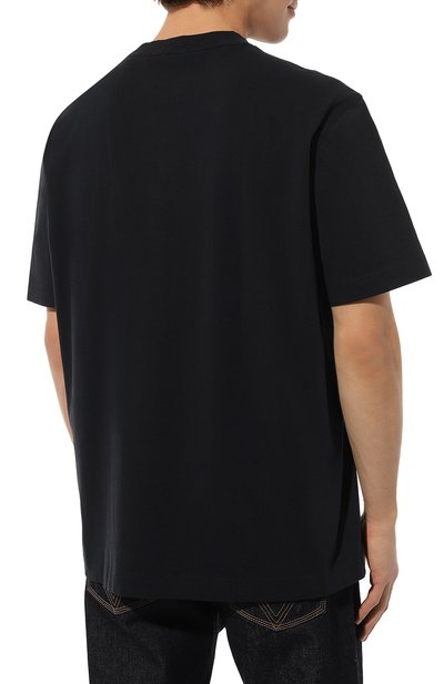 Хлопковая футболка BOSS ORANGE темно-синего цвета по цене 5280 руб., арт. 50483464, фото 4 Хлопковая футболка BOSS ORANGE, арт. 50483464, фото 4