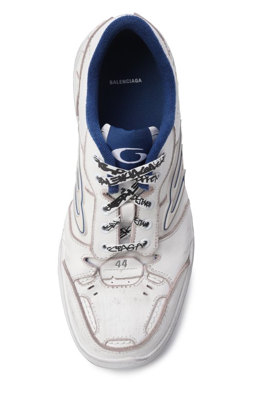 Кожаные кеды Hamptons Balenciaga 841765/WCURB Белый  841765/WCURB Фото 5