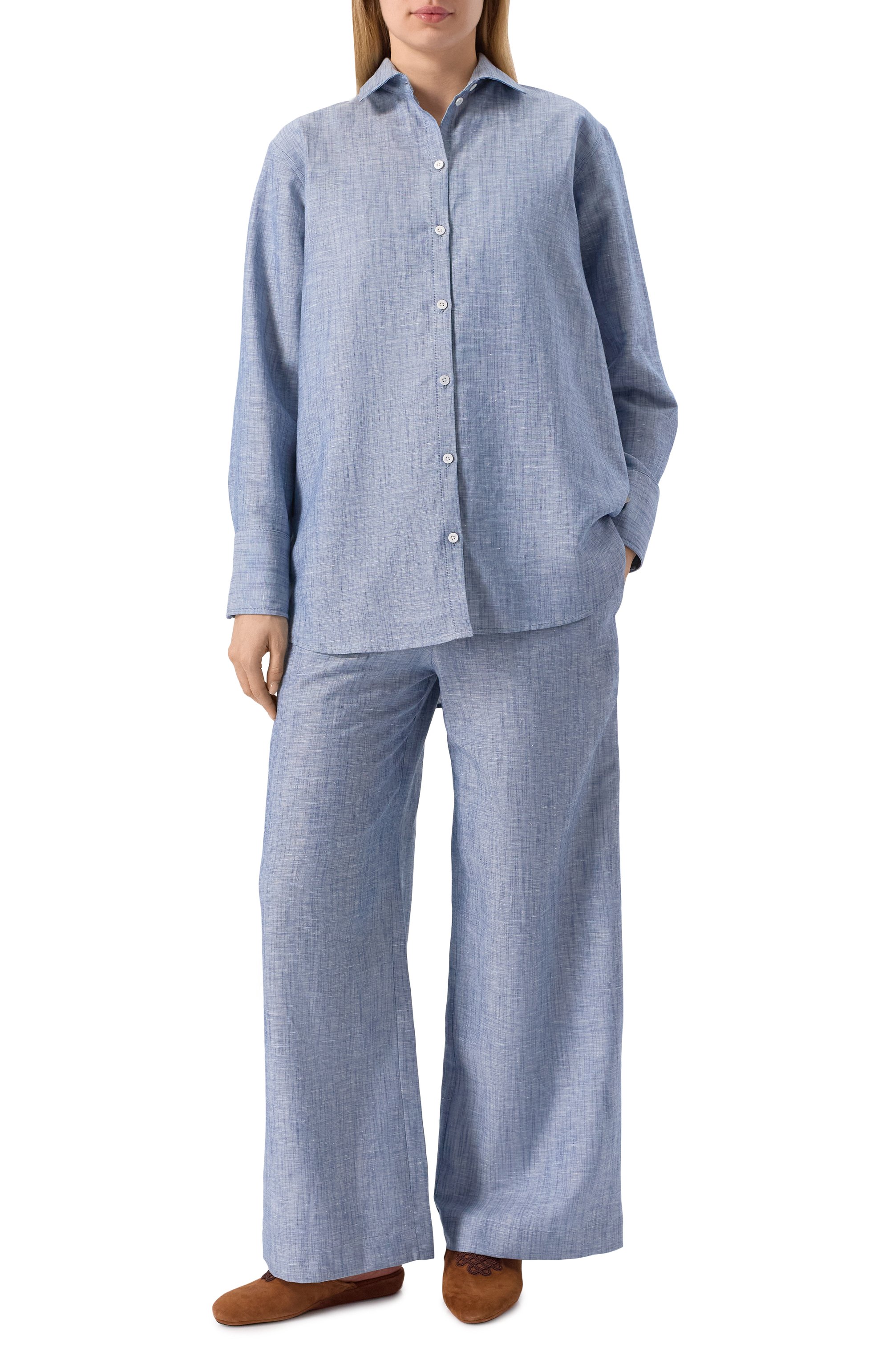 Брюки изо льна и хлопка ZIMMERLI, арт. 4697-17003, фото 2