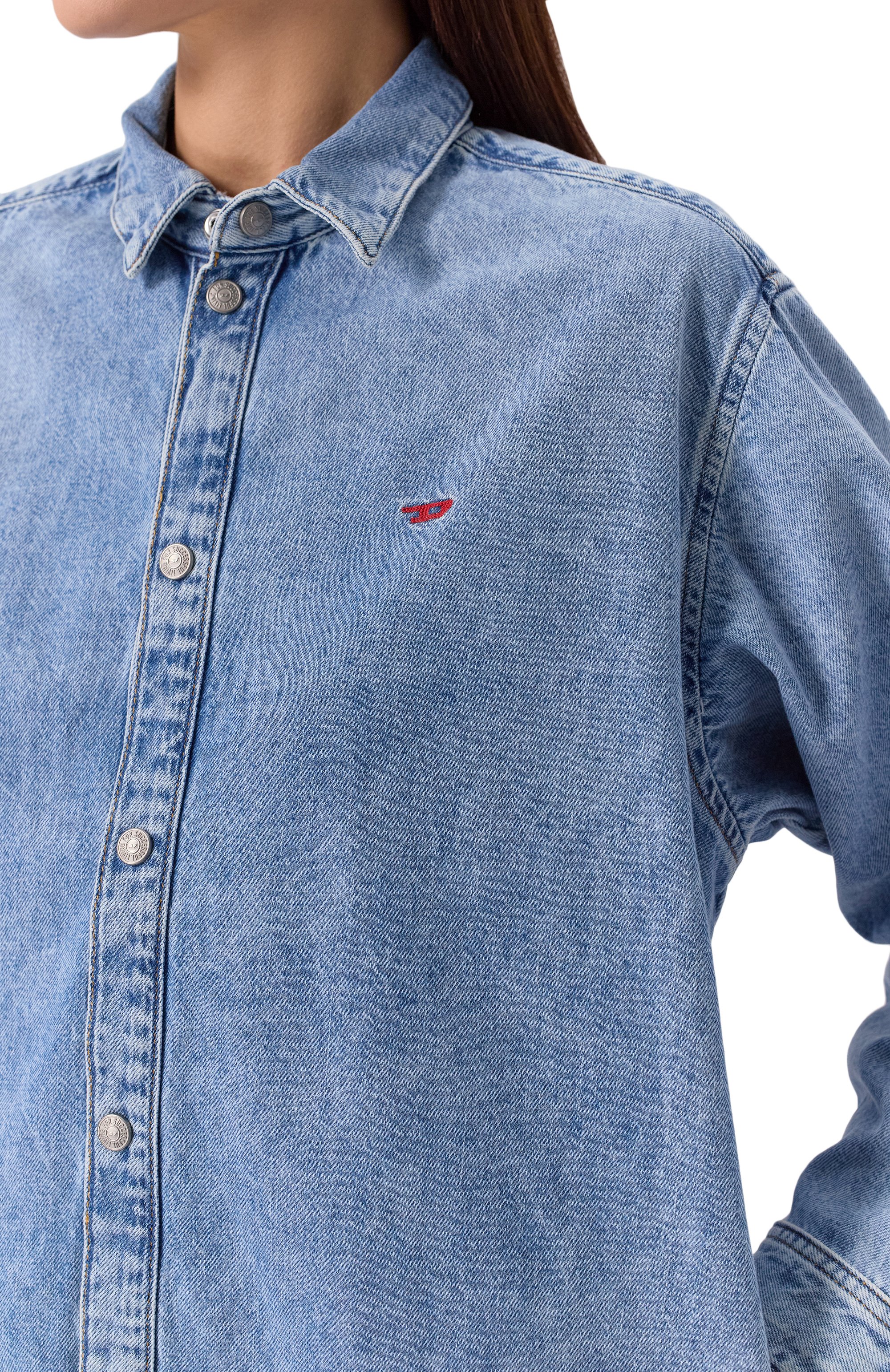 Джинсовое платье-рубашка DIESEL, арт. A11560/068KC, фото 5