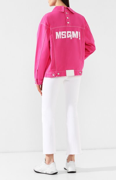 Джинсовая куртка MSGM фуксия цвета по цене 29950 руб., арт. 2642MDH143TX 195267, фото 2 Джинсовая куртка MSGM, арт. 2642MDH143TX 195267, фото 2