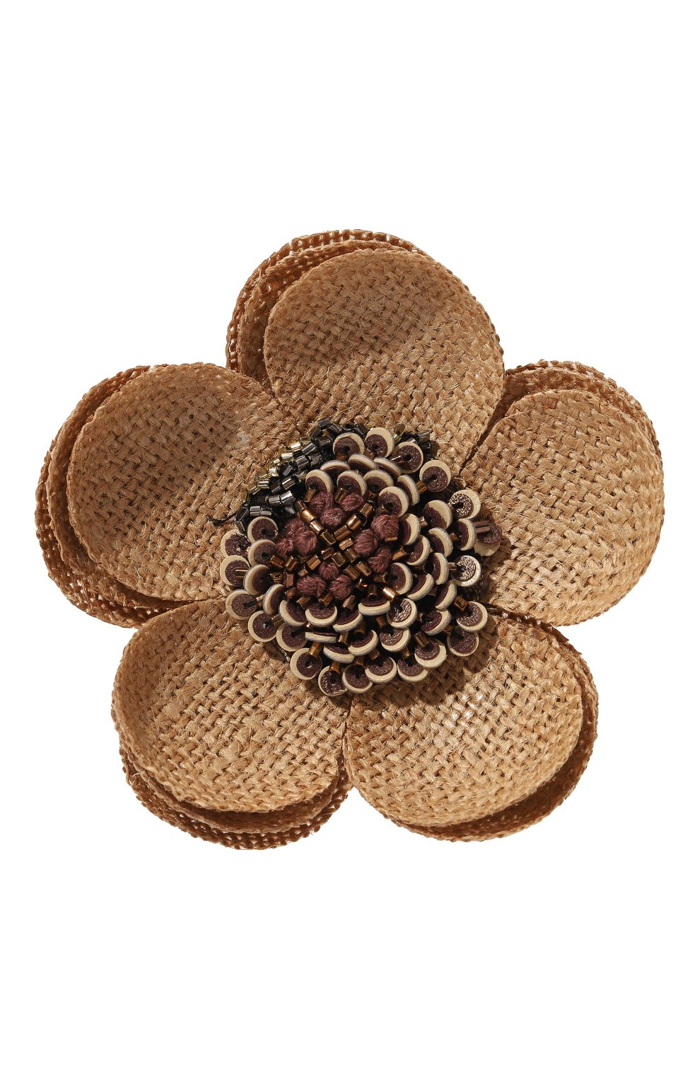 Брошь FLOWER ME бежевого цвета по цене 15400 руб., арт. CHAMFLOWER-LI012015M, фото 1 Брошь FLOWER ME, арт. CHAMFLOWER-LI012015M, фото 1
