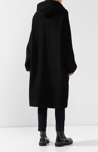 Кашемировое пальто YOHJI YAMAMOTO черного цвета по цене 127000 руб., арт. YJ-C01-127, фото 4 Кашемировое пальто YOHJI YAMAMOTO, арт. YJ-C01-127, фото 4