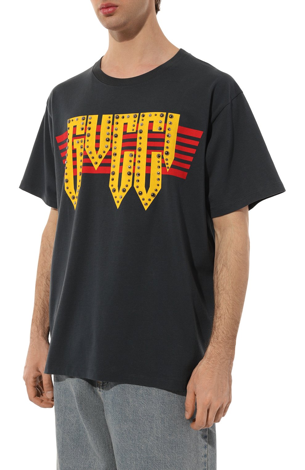 Хлопковая футболка GUCCI, арт. 616036/XJEUD, фото 3