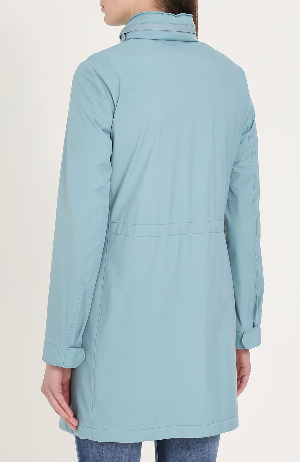 Плащ с кожаной отделкой и воротником-стойкой LORO PIANA, арт. FAG1366, фото 4