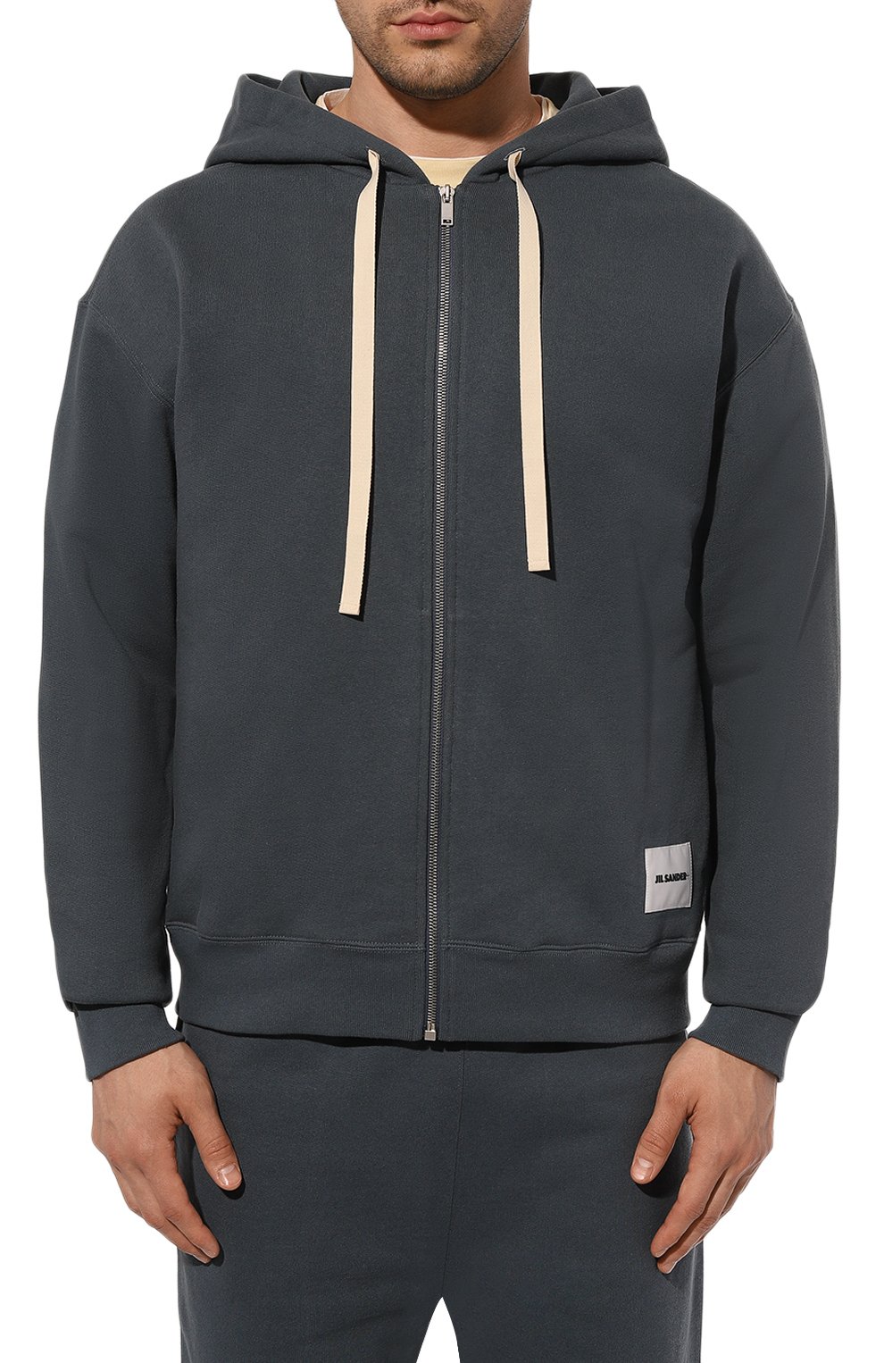 Хлопковая толстовка JIL SANDER синего цвета по цене 86200 руб., арт. J47HG0101/J20039, фото 3 Хлопковая толстовка JIL SANDER, арт. J47HG0101/J20039, фото 3