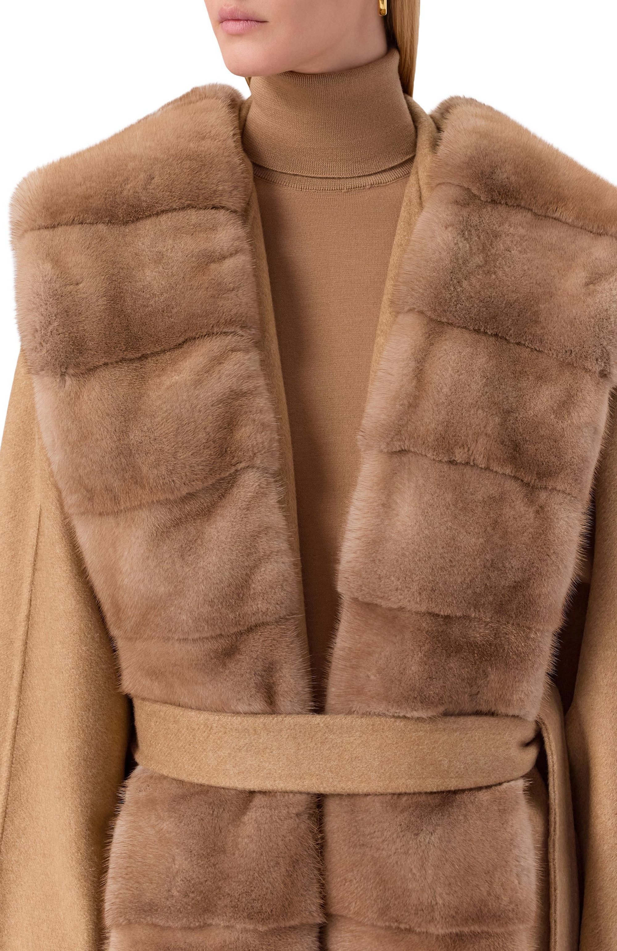 Кашемировое пальто с отделкой из норки MVST, арт. FTBPL-Y612V, фото 5