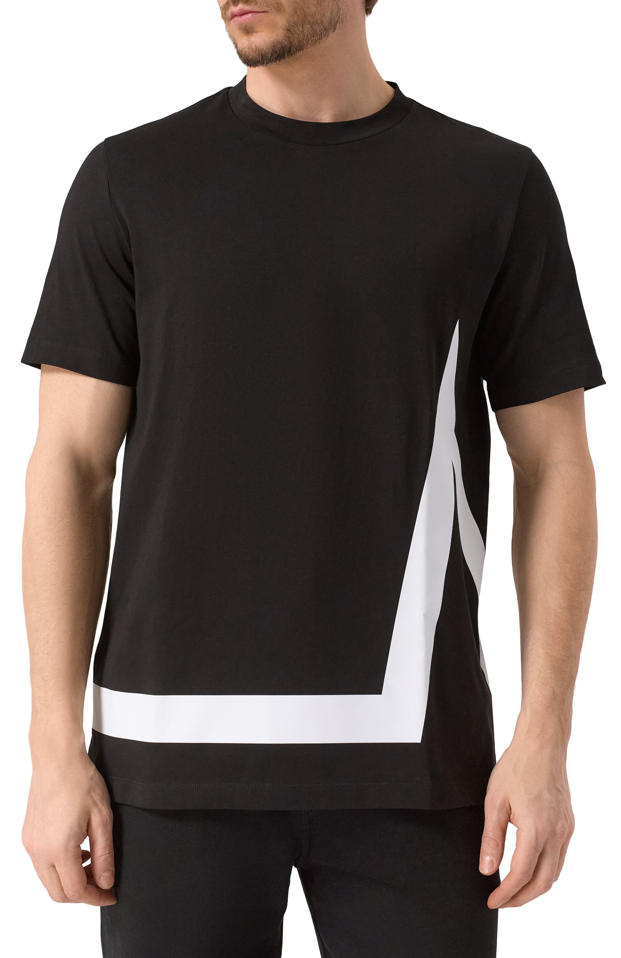 Хлопковая футболка MONCLER, арт. 8C00001/8390T/999, фото 3