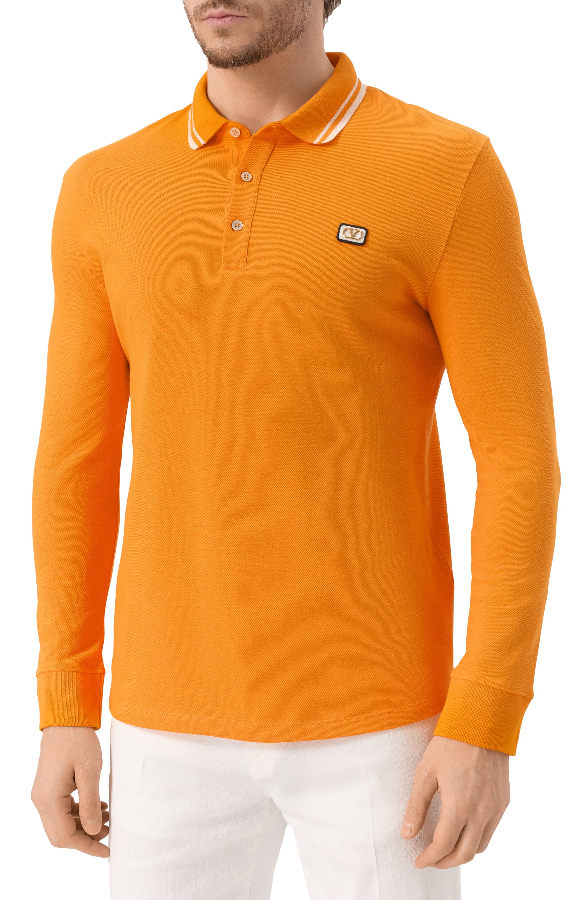 Хлопковое поло VALENTINO, арт. 6V3MH03Y/AQK, фото 3