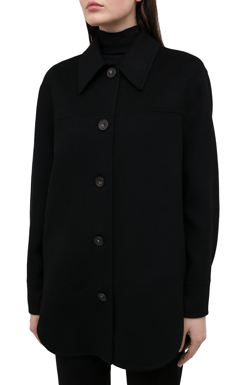 Шерстяное пальто ACNE STUDIOS черного цвета по цене 85800 руб., арт. A90224, фото 3 Шерстяное пальто ACNE STUDIOS, арт. A90224, фото 3