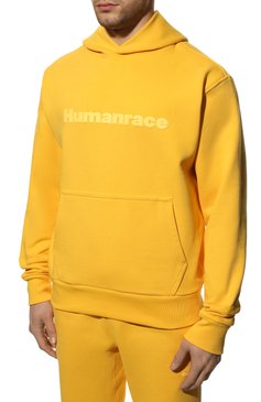 Мужской хлопковое худи adidas originals x pharrell williams ADIDAS ORIGINALS желтого цвета, арт. HG1817 | Фото 3 (Длина (для топов): Стандартные; Рукава: Длинные; Материал внешний: Хлопок; Мужское Кросс-КТ: Худи-одежда; Принт: С принтом; Стили: Спорт-шик; Нос: Не проставлено)