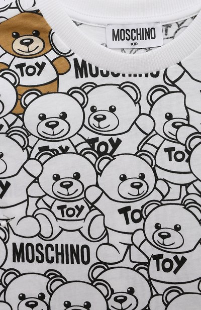 Хлопковая футболка MOSCHINO, арт. HUM04G/LAB84/4A-8A, фото 3