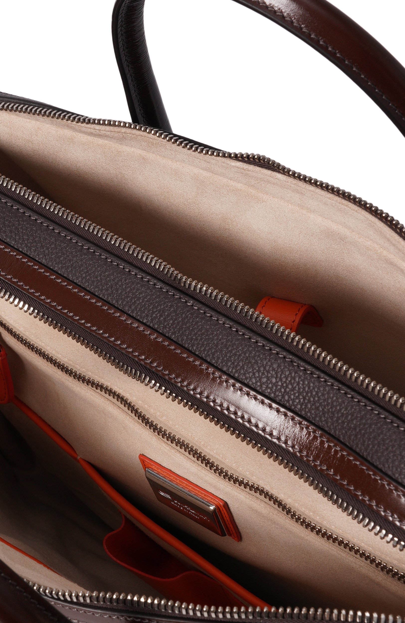 Портфель SANTONI коричневого цвета по цене 265500 руб., арт. UIBGA2868BS-ACSU, фото 4 Портфель SANTONI, арт. UIBGA2868BS-ACSU, фото 4