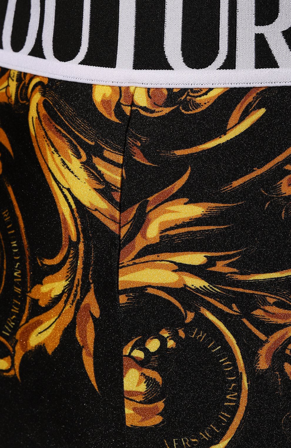 Легинсы VERSACE JEANS COUTURE, арт. 72HAC101-72DP101 LYCRA PRINT GARLAND BLACK/G0LD/JS, фото 5