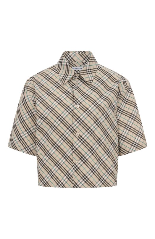 Хлопковая рубашка Burberry 8101121 Бежевый 8101121