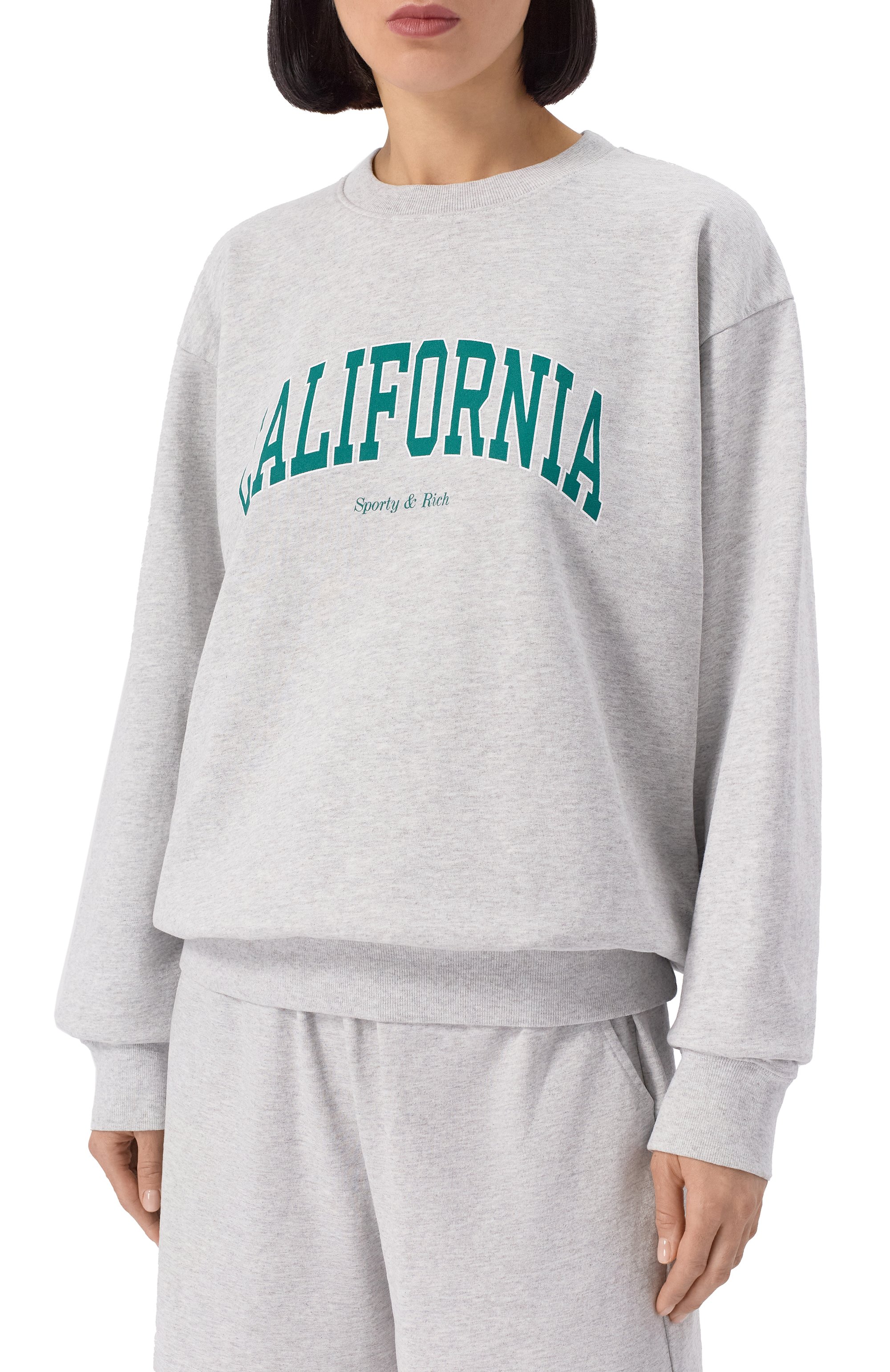 Хлопковый свитшот SPORTY AND RICH, арт. ST071622501GY03, фото 3