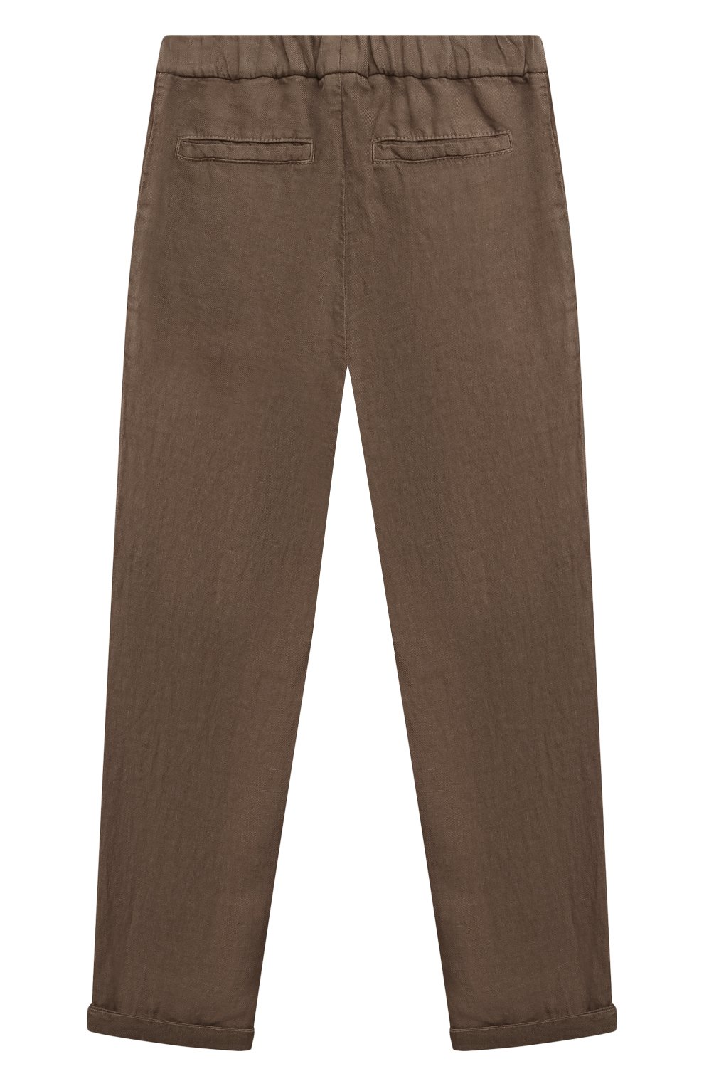 Льняные брюки BRUNELLO CUCINELLI коричневого цвета по цене 45150 руб., арт. B243DP113A, фото 2 Льняные брюки BRUNELLO CUCINELLI, арт. B243DP113A, фото 2