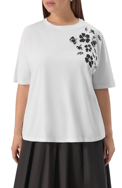 Хлопковая футболка MARINA RINALDI, арт. P0MP0SA, фото 3