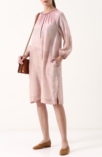 Шелковое платье свободного кроя с круглым вырезом RAQUEL ALLEGRA, арт. Y76-6761, фото 2