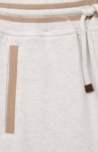 Хлопковые джоггеры BRUNELLO CUCINELLI, арт. BTU14E337C, фото 3