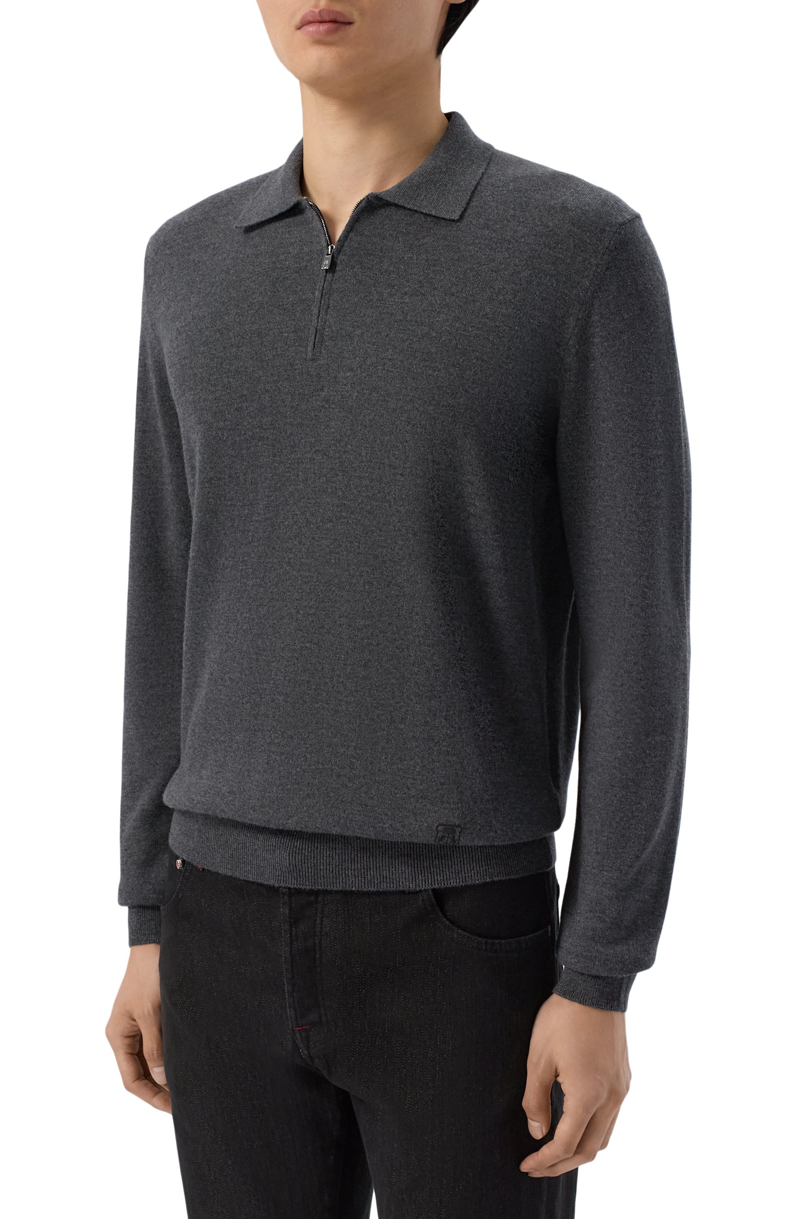 Шерстяное поло CORNELIANI темно-серого цвета по цене 57650 руб., арт. 28M50F/2A25100, фото 3 Шерстяное поло CORNELIANI, арт. 28M50F/2A25100, фото 3