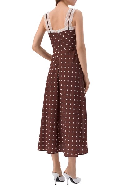 Платье ROWEN ROSE коричневого цвета по цене 89650 руб., арт. DRS_RR472, фото 3 Платье ROWEN ROSE, арт. DRS_RR472, фото 3