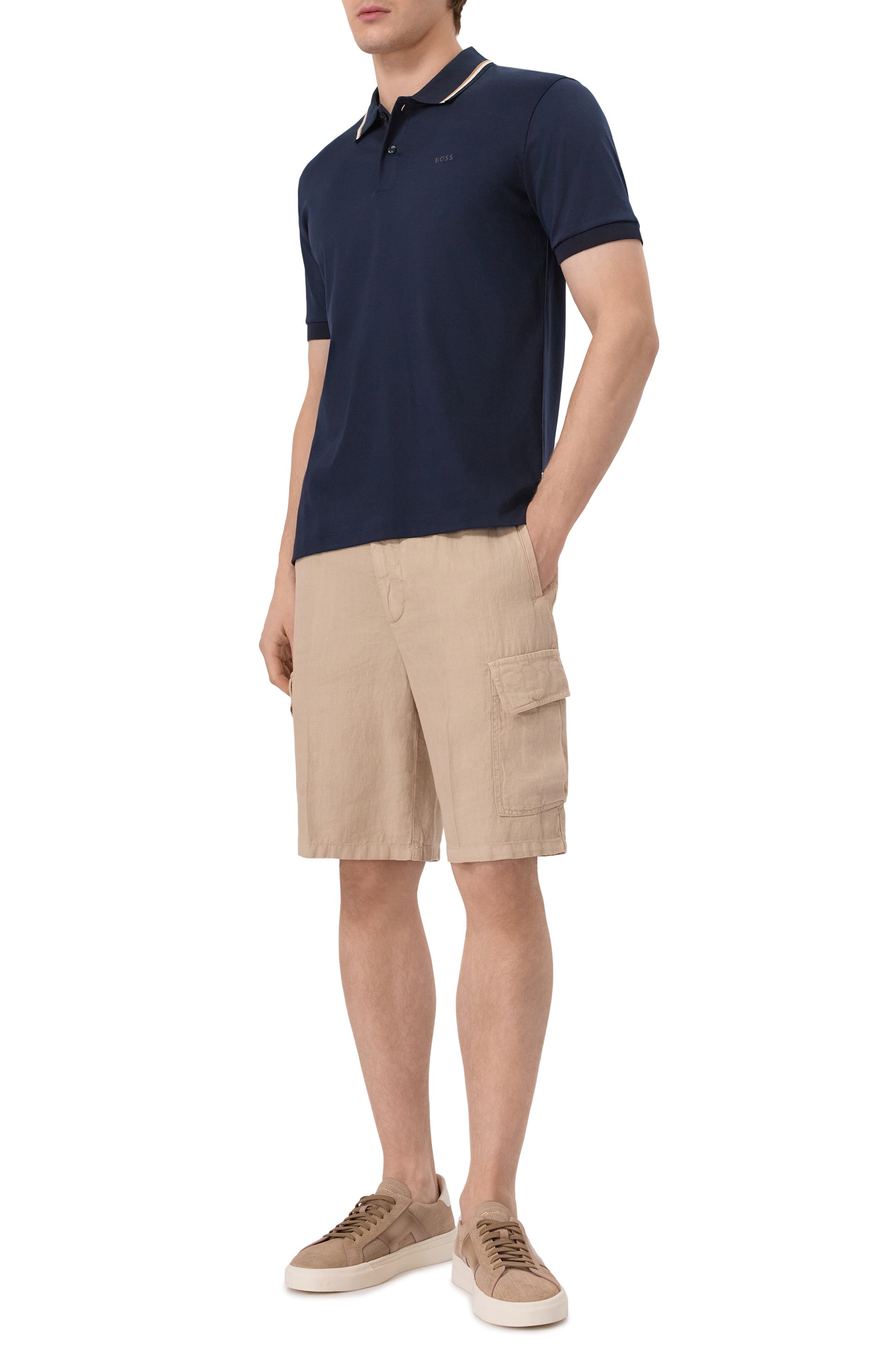 Хлопковое поло BOSS, арт. 50469360, фото 2