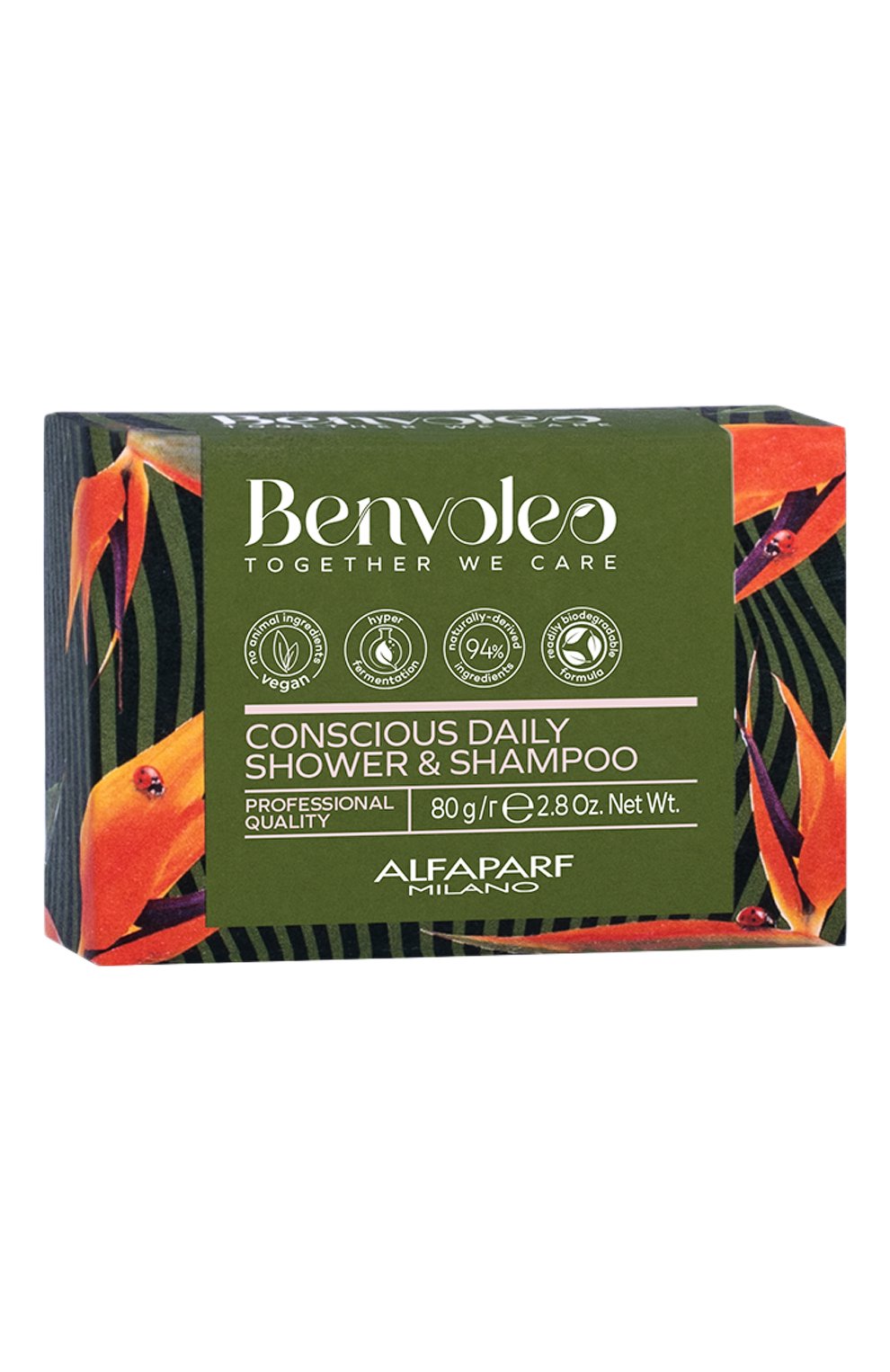 Твёрдый шампунь для волос и тела conscious daily show&shamp (80g) ALFAPARF MILANO PROFESSIONAL, арт. 23802, фото 1