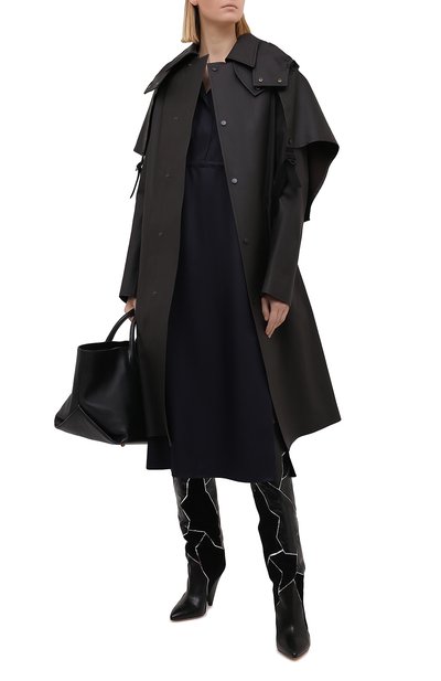 Атласное платье THEORY темно-синего цвета по цене 59950 руб., арт. K1106613, фото 2 Атласное платье THEORY, арт. K1106613, фото 2