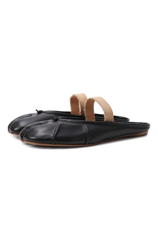 Кожаные сабо Tabi Maison Margiela S39WZ0103/P6853 Чёрный S39WZ0103/P6853