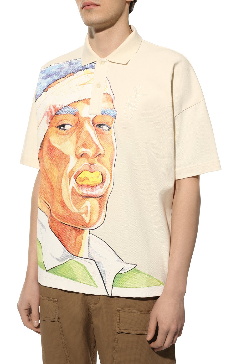 Хлопковое поло jw anderson x pol anglada JW ANDERSON, арт. J00080 PG0476, фото 3