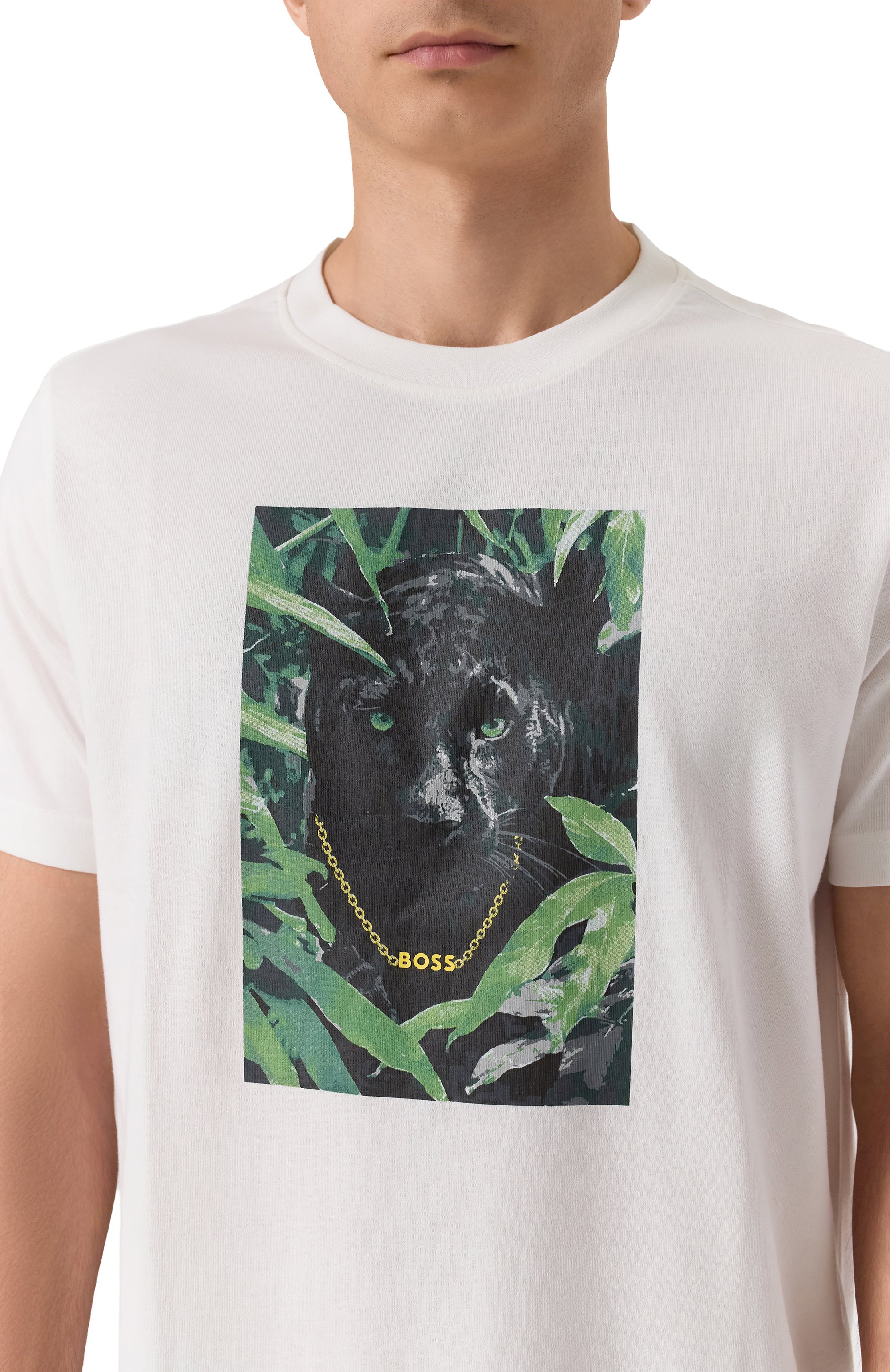 Хлопковая футболка BOSS ORANGE, арт. 50546362, фото 5