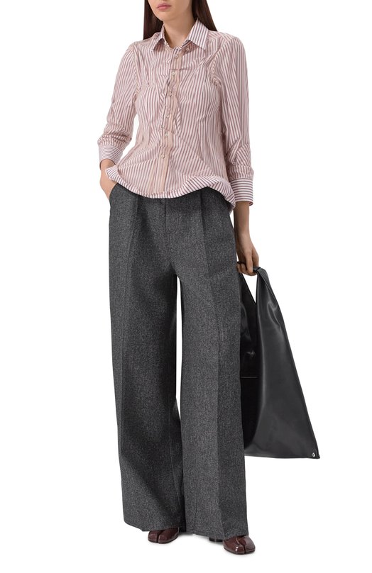 Шерстяные брюки Maison Margiela S29KA0394/M35569 Серый  S29KA0394/M35569 Фото 2