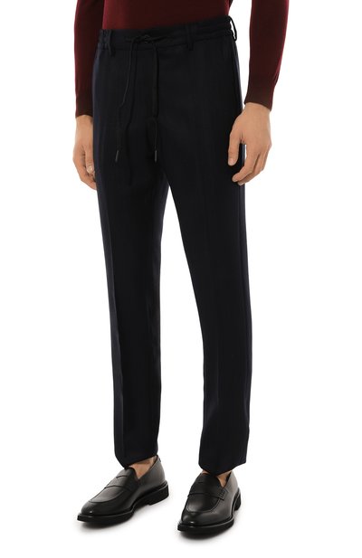 Шерстяные брюки BERWICH темно-синего цвета по цене 34350 руб., арт. SPIAGGIA/CA1931, фото 3 Шерстяные брюки BERWICH, арт. SPIAGGIA/CA1931, фото 3