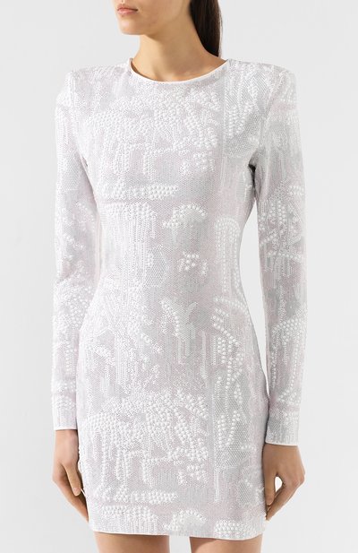 Платье из вискозы BALMAIN разноцветного цвета по цене 418000 руб., арт. SF26179/J100, фото 3 Платье из вискозы BALMAIN, арт. SF26179/J100, фото 3